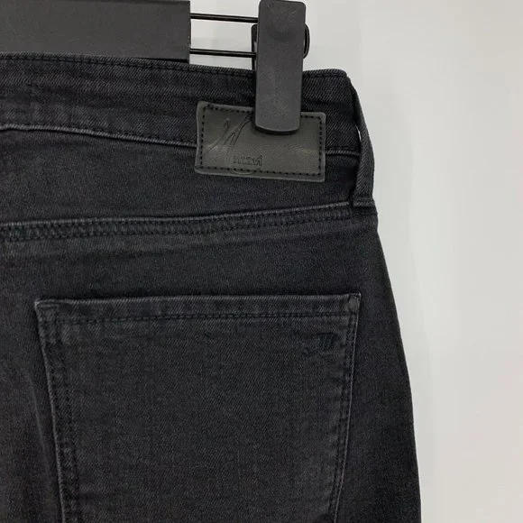 Mavi Jeans Black Anika Mid Rise Crop Flare Raw Hem NWT - Picture 7 of 11